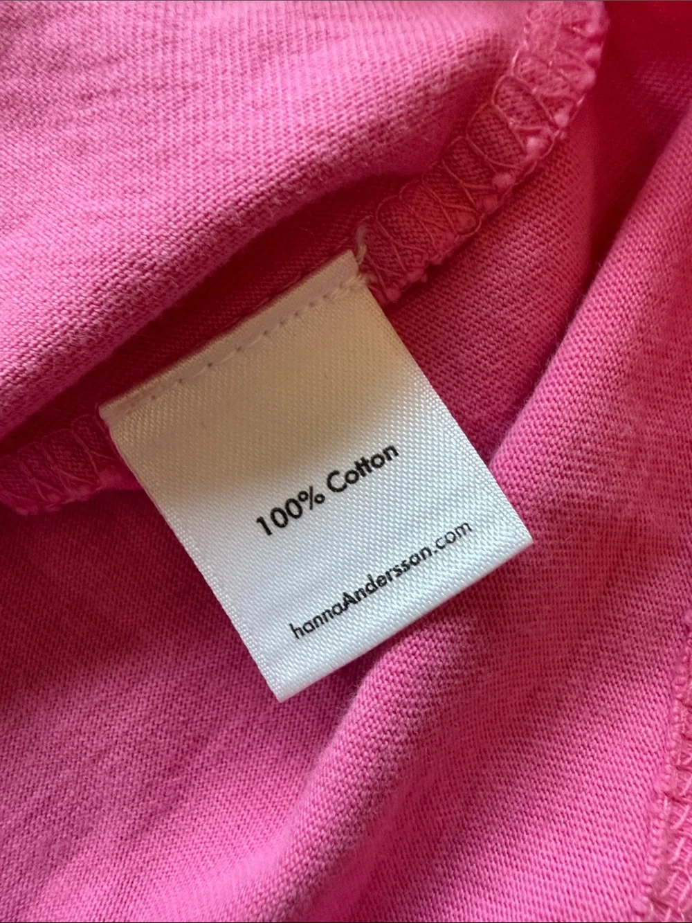 Hanna Andersson Pink Ruffle Neck Dress